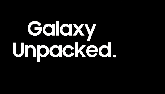 An undated image displaying Galaxy Unpacked in text. — Samsung