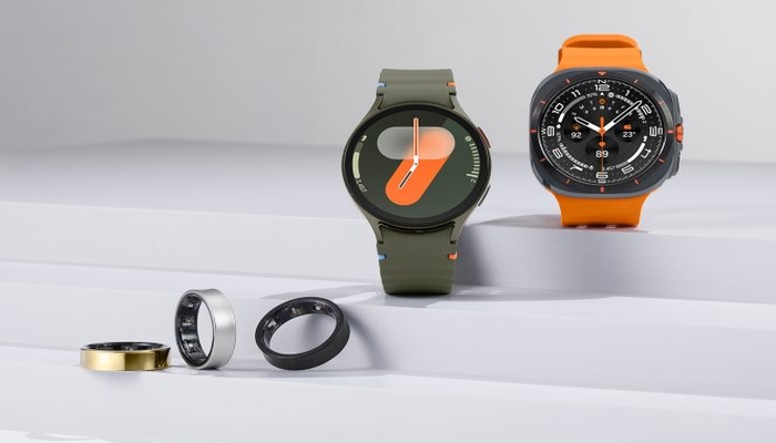 An undated image of Galaxy Ring, Galaxy Watch 7 and Galaxy Watch Ultra. — Samsung newsroom