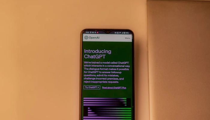 An undated image of the ChatGPT homepage. — Pexels