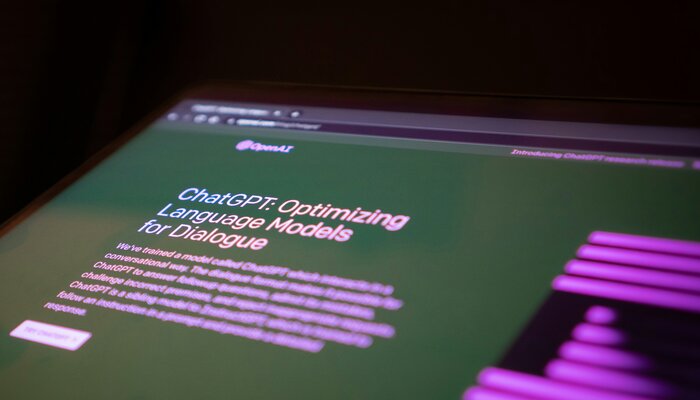An undated image of ChatGPT opened on a screen. — Unsplash