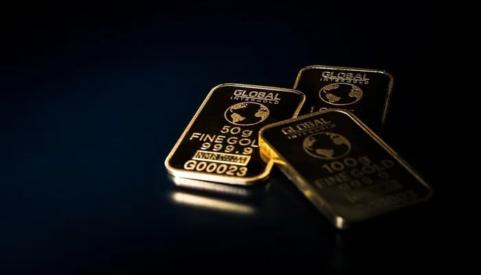 An undated image of gold bars. — Pixabay