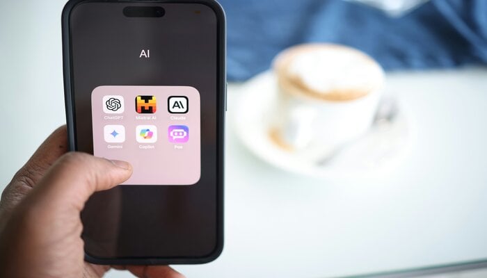 An undated image of a person using Artificial Intelligence apps. — Unsplash
