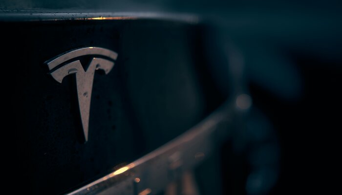An undated image of Teslas logo. — Unsplash
