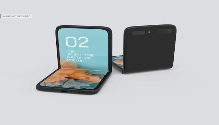 An undated image of a foldable phone. — Freepik
