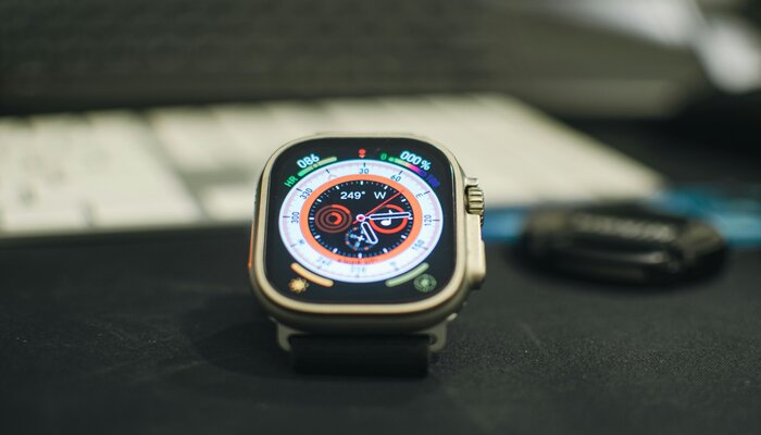 An undated image of a smartwatch on a table. — Unsplash