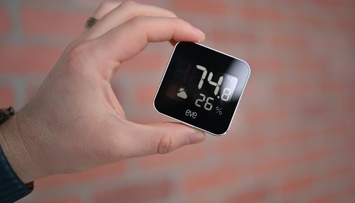 An undated image of the Eve Weather Station device. — Eve