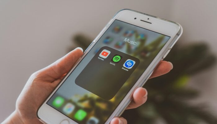 An undated image of music apps including YouTube, Spotify, Shazam. — Pexels
