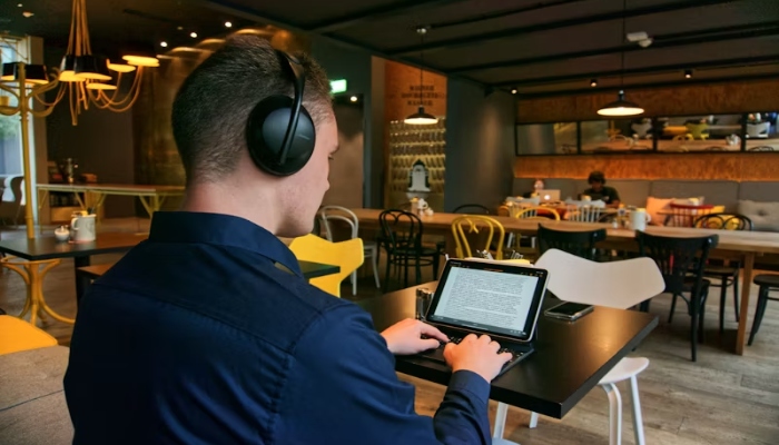 An undated image of a Bose headset in action. — Unsplash