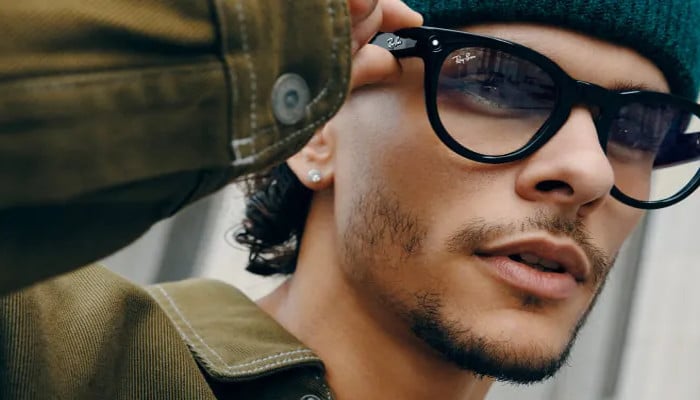 An image of a person wearing Ray-Ban Meta smart glasses. — Meta Store