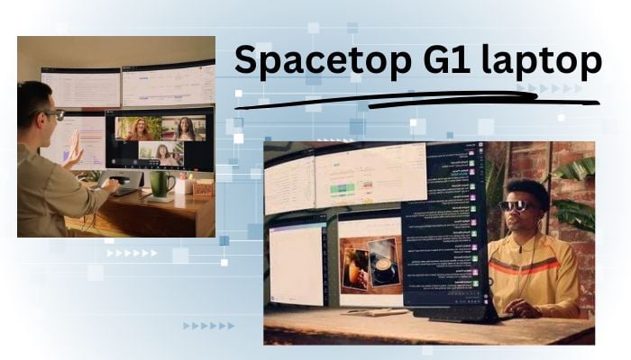 An undated image of people using Spacetop G1 laptop. — Sightful/Canva