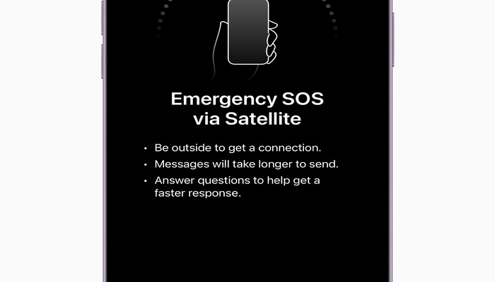 An undated image of Apples SOS feature. — Apple