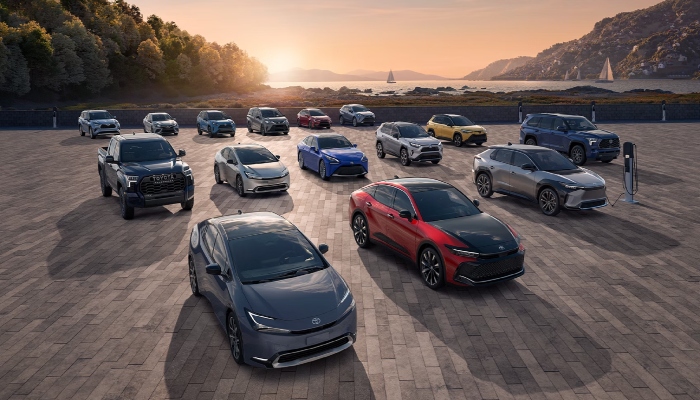 An undated image of Toyotas EV lineup. — Toyota