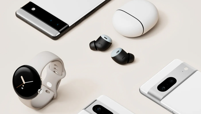 An undated image showing various Google Pixel devices. — Google