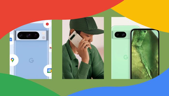 An undated image of a person using a Google Pixel smartphone. — Google Store/Canva