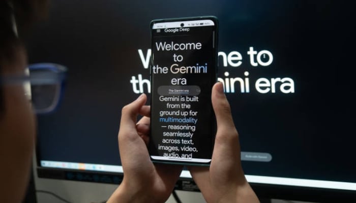 An undated image of the Gemini home screen. — Gettyimages