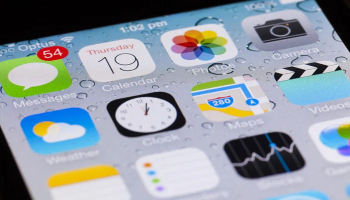 An undated image of iOS apps. — Depositphotos
