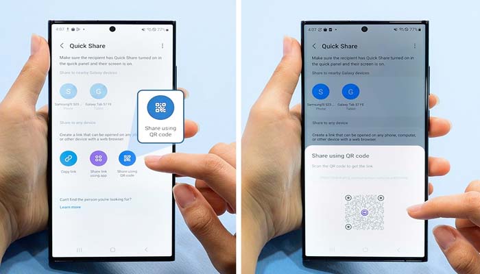 An undated image of Samsung Quick Share. — Samsung Newsroom