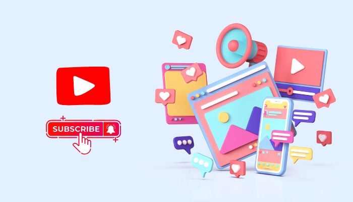 A representative image of YouTube logo. — Canva