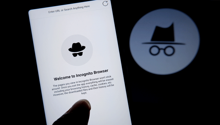 An undated image of Incognito Browser on a smartphone. — Getty Images