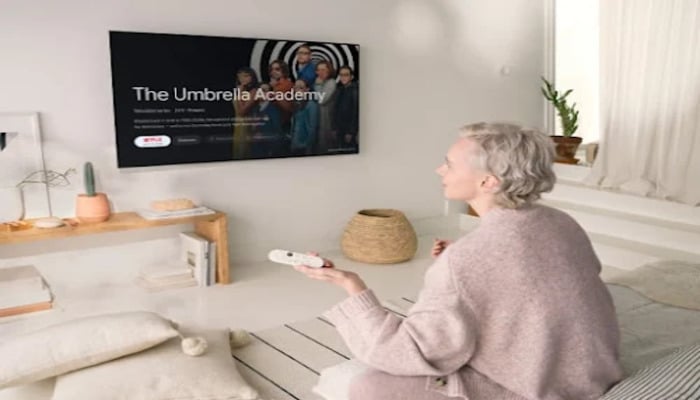 An undated image of a person using Chromecast. — Google Store