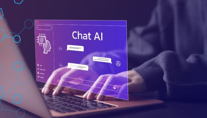 An undated image of a person using AI tool. — Canva