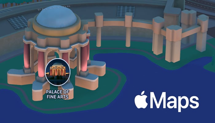 An undated, representational image of Apple Maps. — Apple