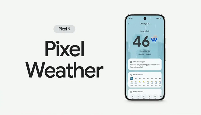 A still image of Pixel Weather of Made by Google event 2024 held on August 13 at Mountain View headquarters in California. — Screengrab via YouTube Made by Google channel