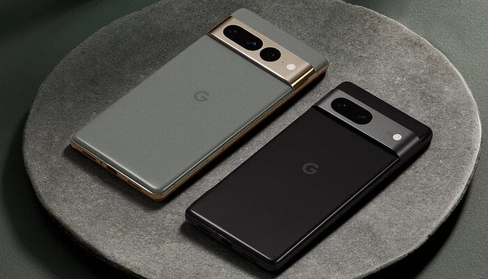 An undated image of Google Pixel 7, and Pixel 7 Pro. — Google