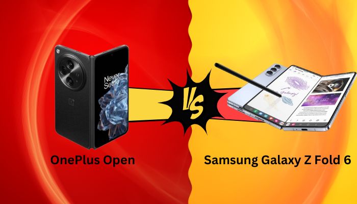 A representational image of Samsung Galaxy Z fold 6 (right) and OnePlus Open (left). — Canva/Samsung/OnePlus