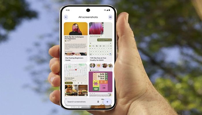 An undated image of Pixel Screenshots app. — Google