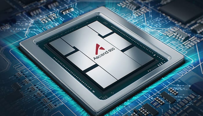 An undated image of Huawei Ascend 910 chipset. — Huawei