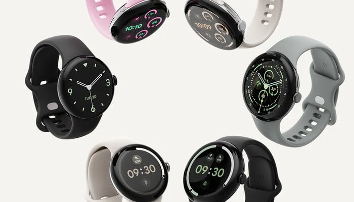 An undated image of Google Pixel Watch 3 in different colours. — Google Store