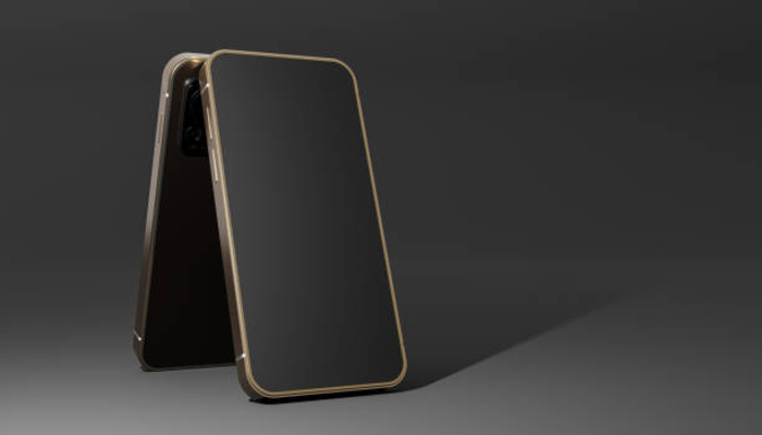 An undated, representational image of bronze-coloured iPhone. — iStock