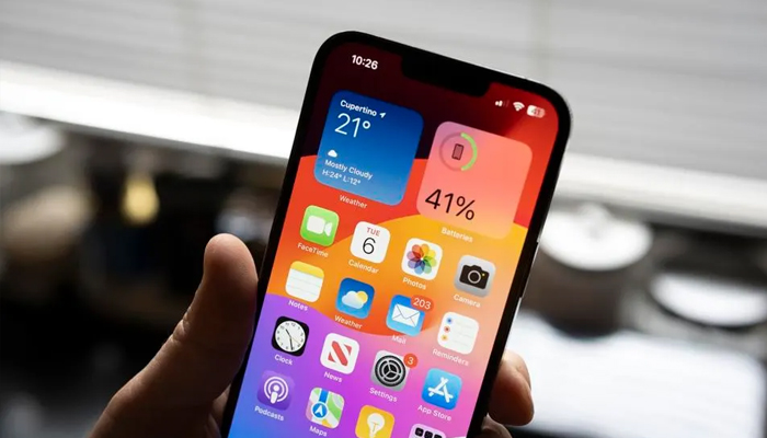 An undated image of iPhone in a hand. — Getty Images