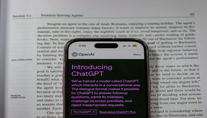 An undated image of ChatGPT on a phone. — Pexels