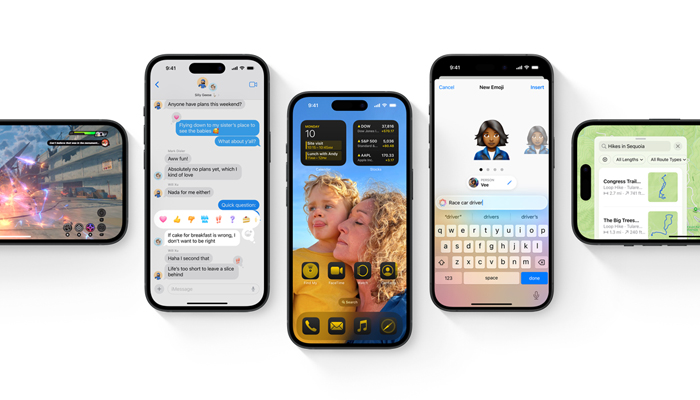 An undated image of iOS 18 interface. — Apple