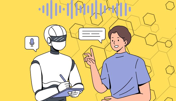 A representational image of a person and AI chatbot. — Canva