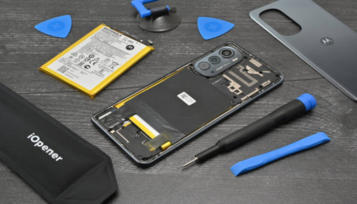 An undated image of an disassembled Motorola phone. — iStock