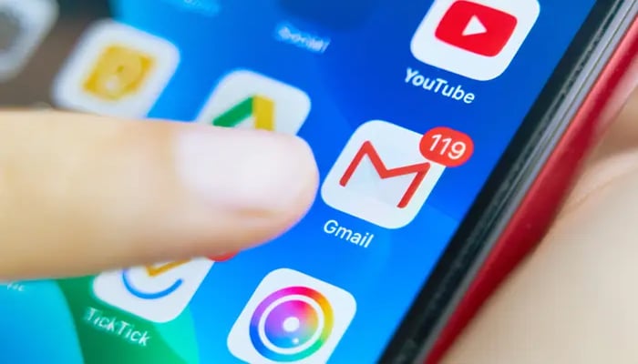 An undated image of Gmail app logo. — Shutter Stock