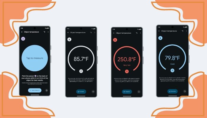 An undated image of the Pixel Thermometer app feature. — Google Play Store