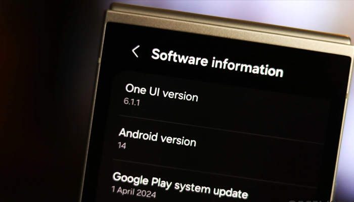 An undated image showing One UI version on screen of a Samsung smartphone. — SamMobile