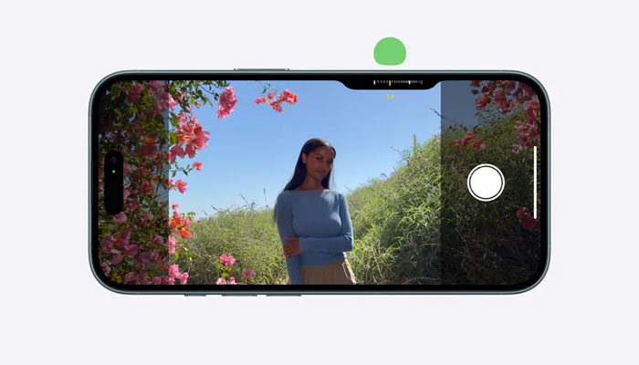 A still image of Camera Control button live demo of Apple iPhone 16 held on September 9 at Apple Park in Cupertino. — Screengrab via YouTube Apple channel