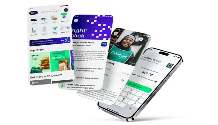 An undated image of Careem ride booking app. — Careem