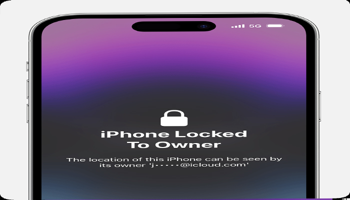 An undated image showing Activation Lock interface. — Apple Support