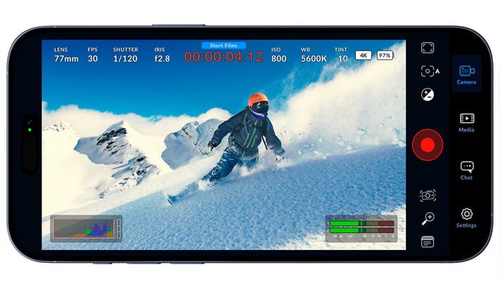 An undated image showing Blackmagic Camera 1.3 interface. — DIY Photography