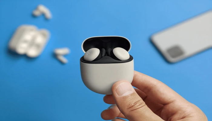 An undated image of Pixel Buds. — iStock