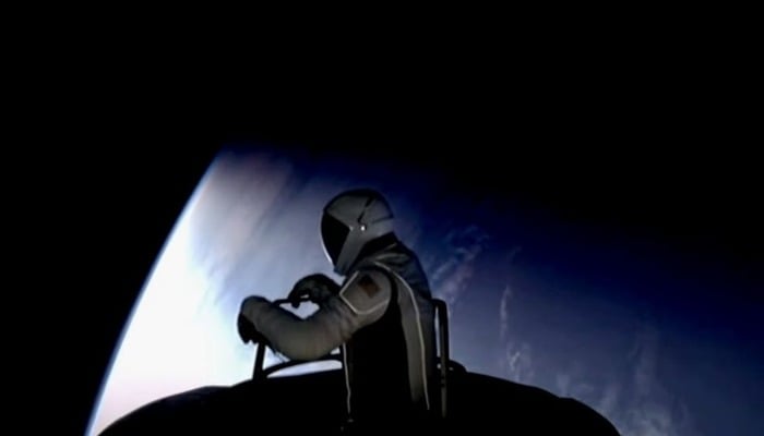 Polaris Dawn mission commander Jared Isaacman outside the top hatch of SpaceXs Crew Dragon Resilience. — SpaceX