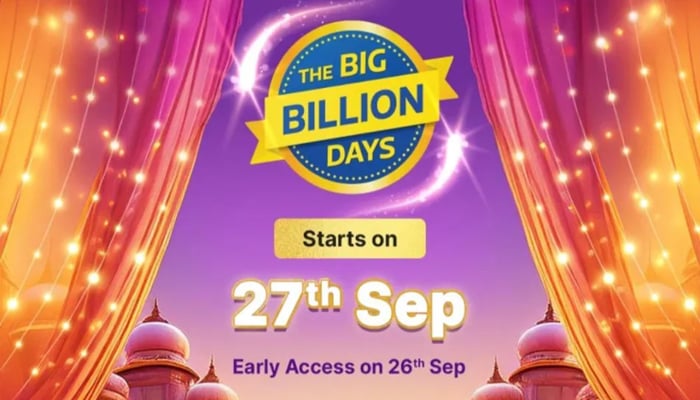 An undated image of Flipkart Big Billion Days Sale 2024 event poster. — Flipkart