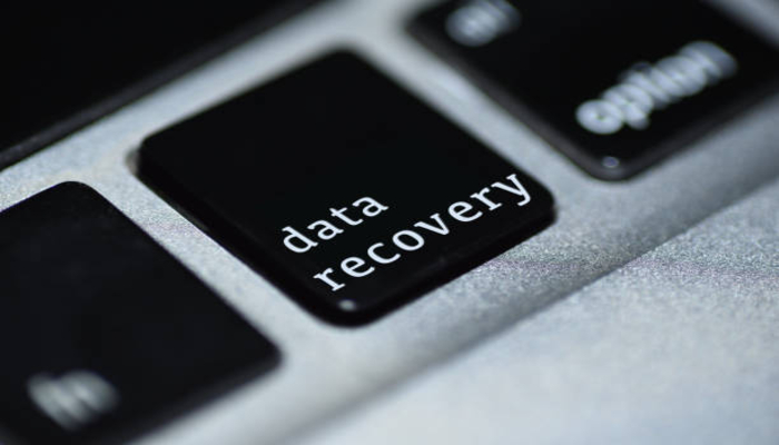 An undated image of data recovery button. — iStock