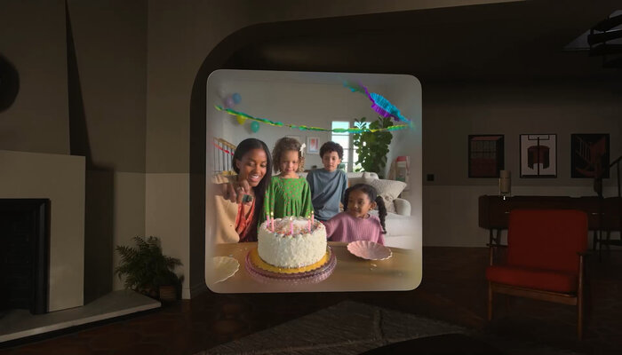 An undated image of Spatial video capture on iPhone 15 Pro. — Apple